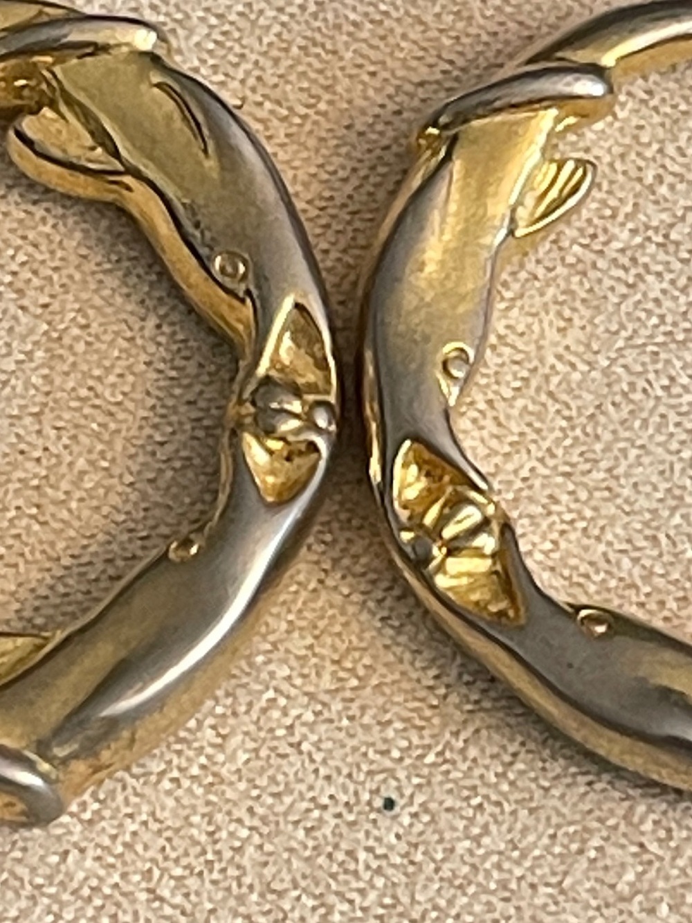 Gold-Tone Dolphin Hoop Earrings - Women Jewelry